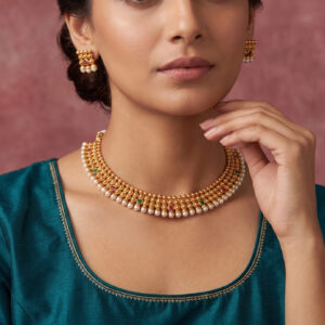 Golden Pearl Necklace