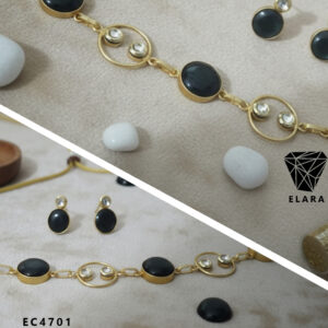 Bold Black Stones Choker