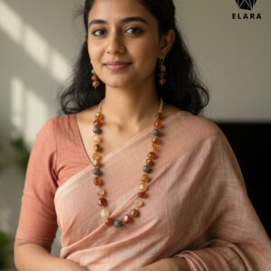 Long Mala &Earrings set