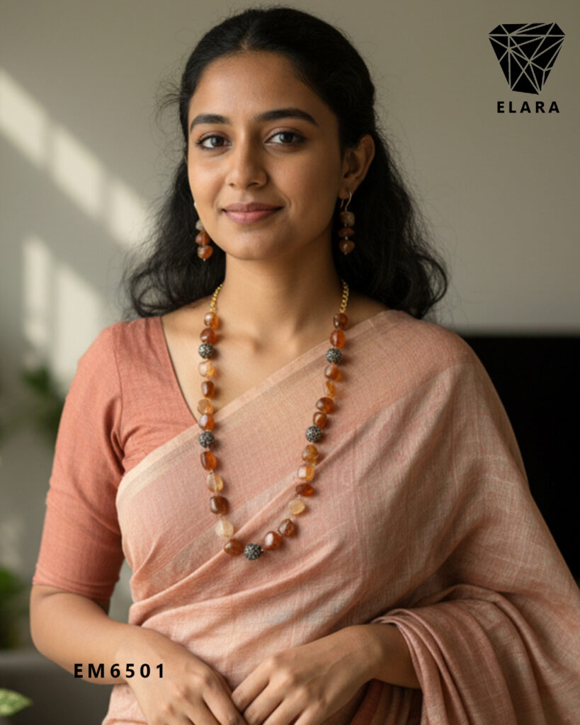 Long Mala &Earrings set